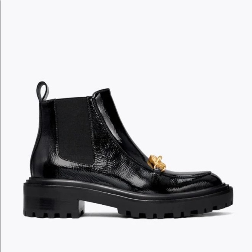 Tory Burch Jessa Lug Sole Boot, Black Size 10 NWT